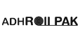Logo de adh rollpak blanco y negro