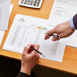 Abogados viendo documentos